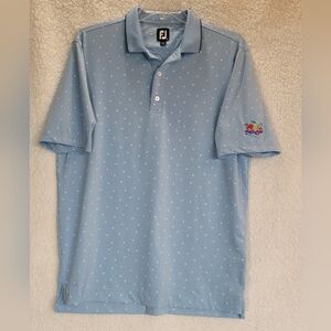FootJoy Sky Blue Men's Polo with Subtle Pattern